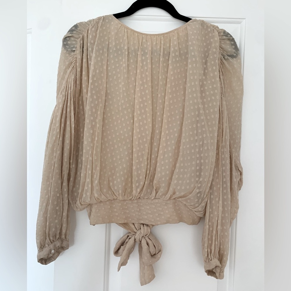 Silk backless fancy BCBG blouse